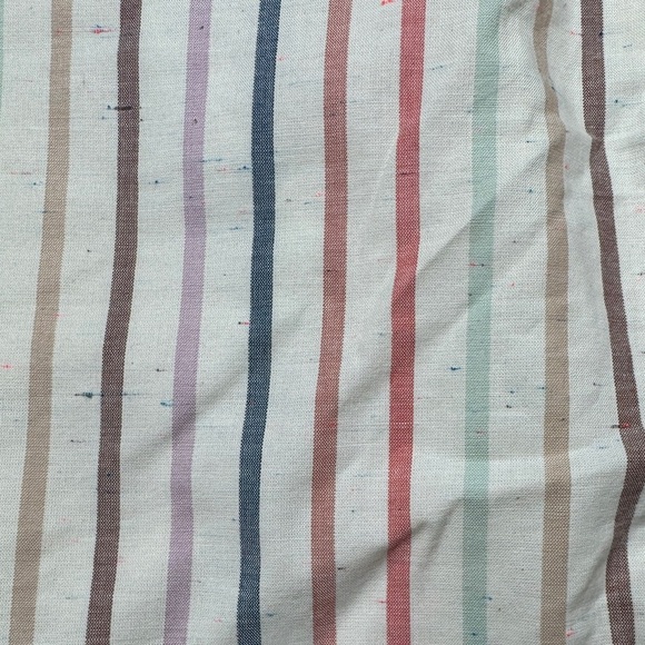 Madewell Button Slit Flecked Nebs Stripe Pearl Ivory Rainbow Midi Skirt Size 4 - Picture 7 of 16